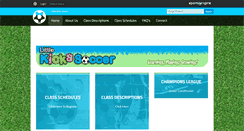 Desktop Screenshot of littlekickssoccer.net